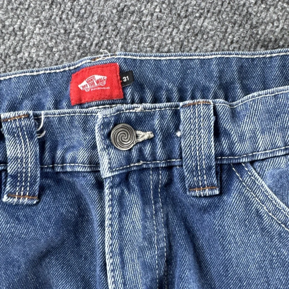 Vans Check-5 Loose Fit Straight Leg Mid-Rise Stonewash Blue Jeans Men's 31